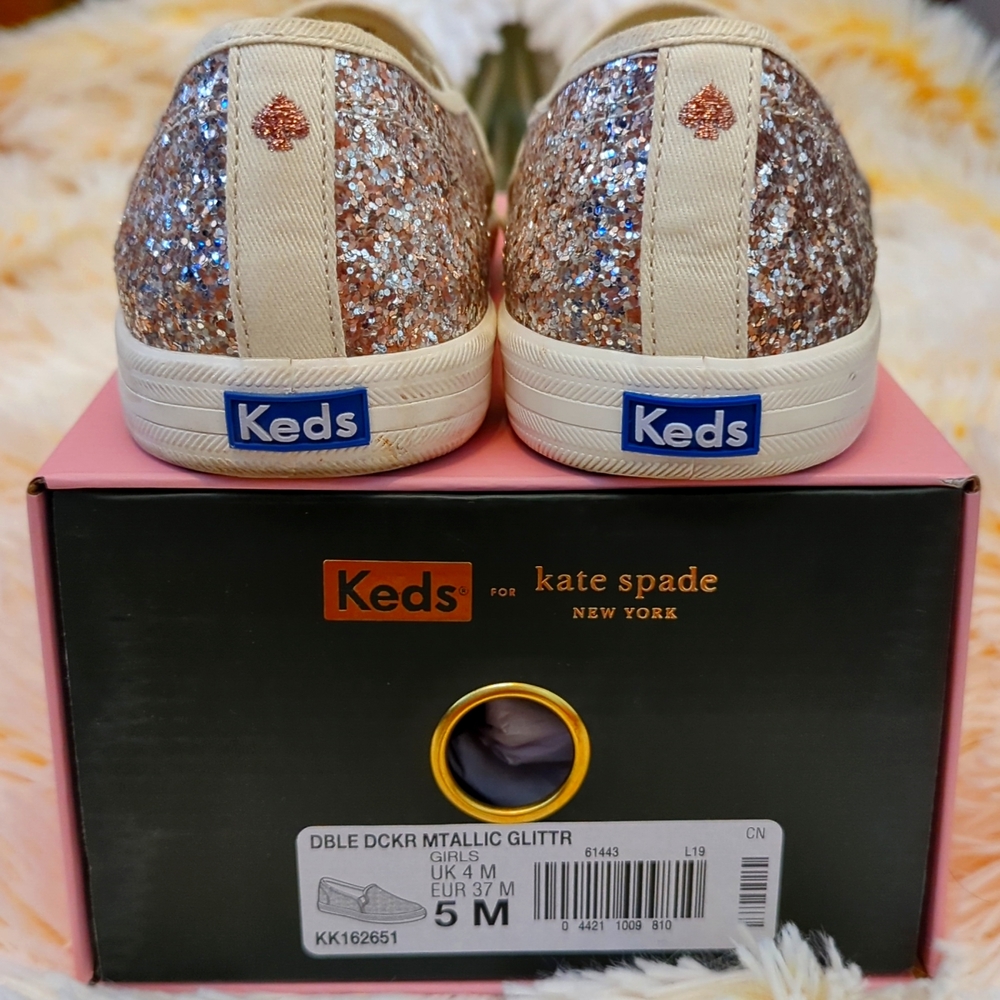 💕👟💕 Keds x kate spade new york Double Decker Metallic Glitter - Box Included